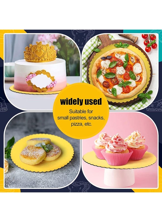 8Pcs Round Cake Boards, 2mm Golden Cake Circle Base Boards Disposable Cardboard Base for Baking Cakes Wedding Birthday Cake DIY, 6inch 15cm - Image 5
